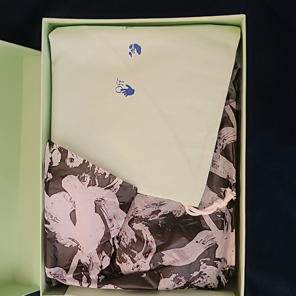 OFF WHITE, Low Vulcanized Sneaker, Men's, White/Magenta/Lime Green Canas & Suede - Picture 13 of 14